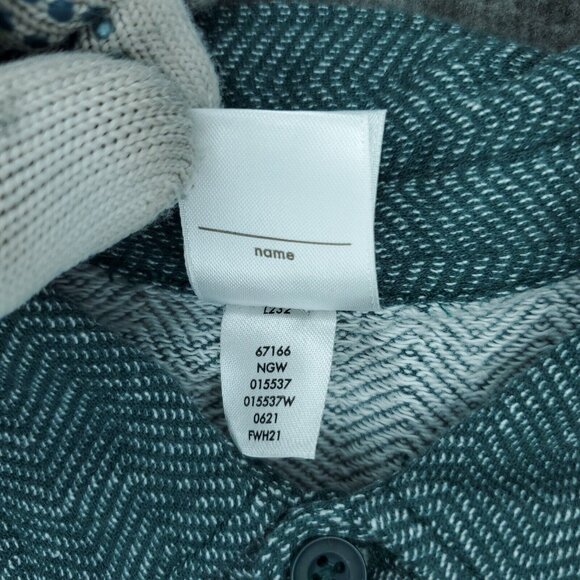 Hanna Andersson Button Shirt Boys 5 110cm Green Pockets Herringbone Cotton LS - Picture 4 of 9